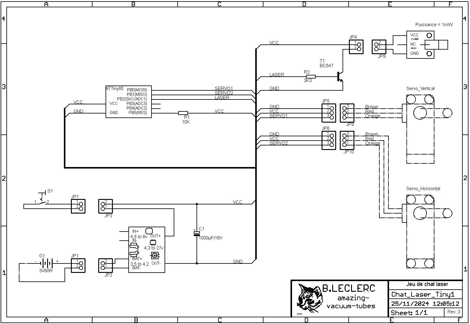 Chat laser attiny sch