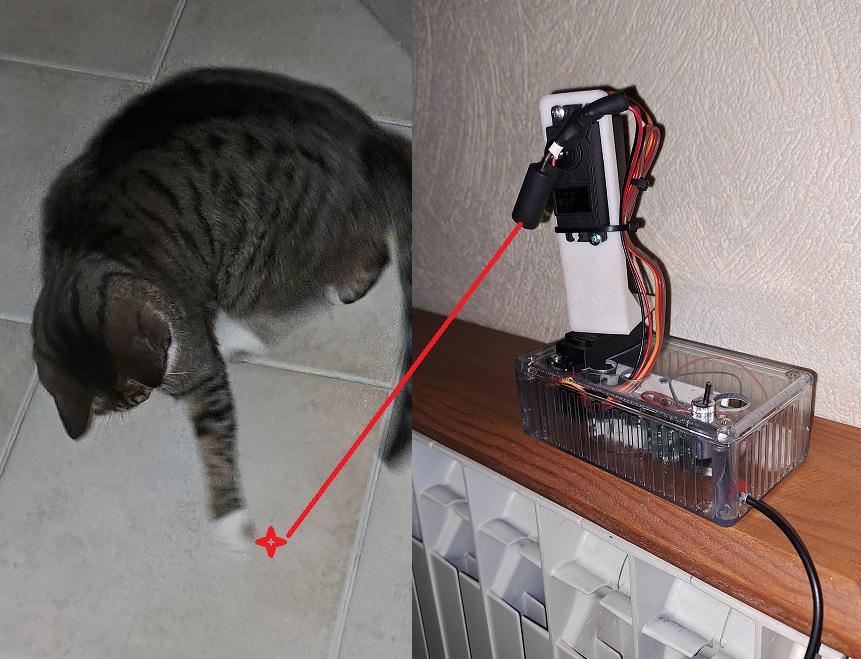 Chat laser attiny vu