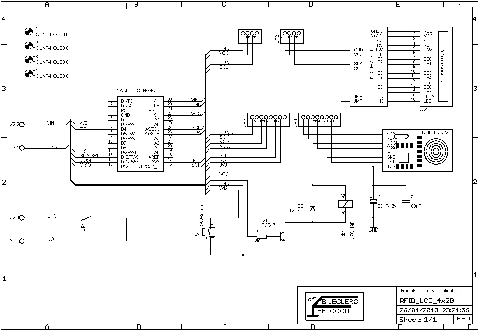 Serrure rfid 4x20 sch