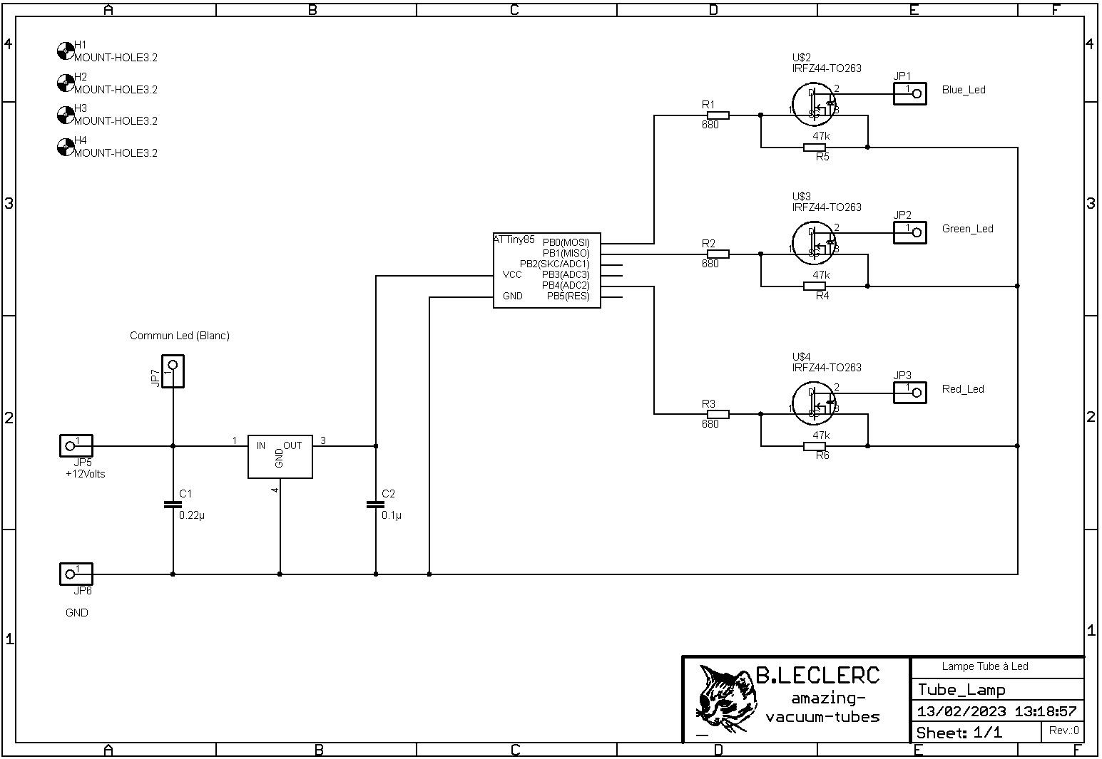 Tube lamp led sch